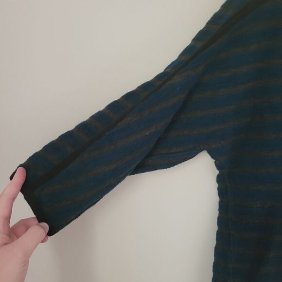 Madewell Striped Back Zip Pullover Sweater in Blue Size  Extra Small - Picture 5 of 8